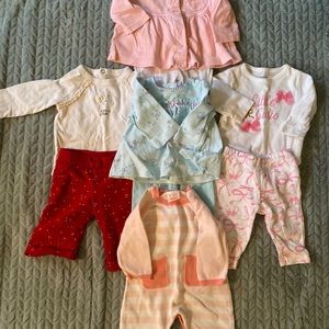 Size 0-3 month winter/spring baby girl clothes